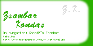 zsombor kondas business card